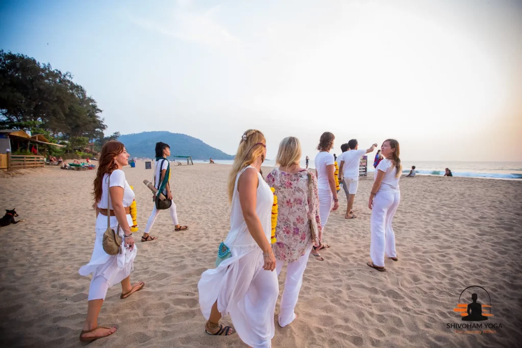 Yoga Student in Goa Beach