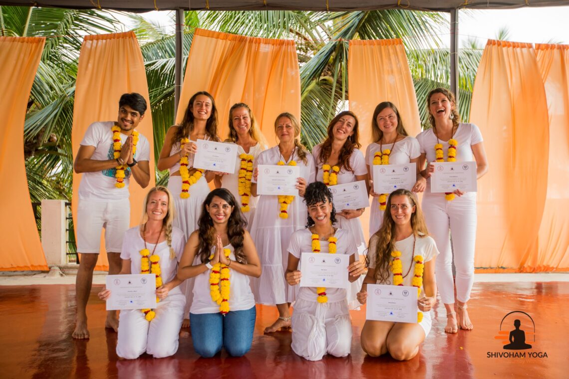 200 hour Yoga Teacher Training graduation ceremony in Goa