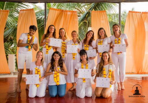 200 hour Yoga Teacher Training graduation ceremony in Goa